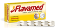 Opakowanie i blister tabletek Flavamed® 30 mg oraz zalecene dawkowanie